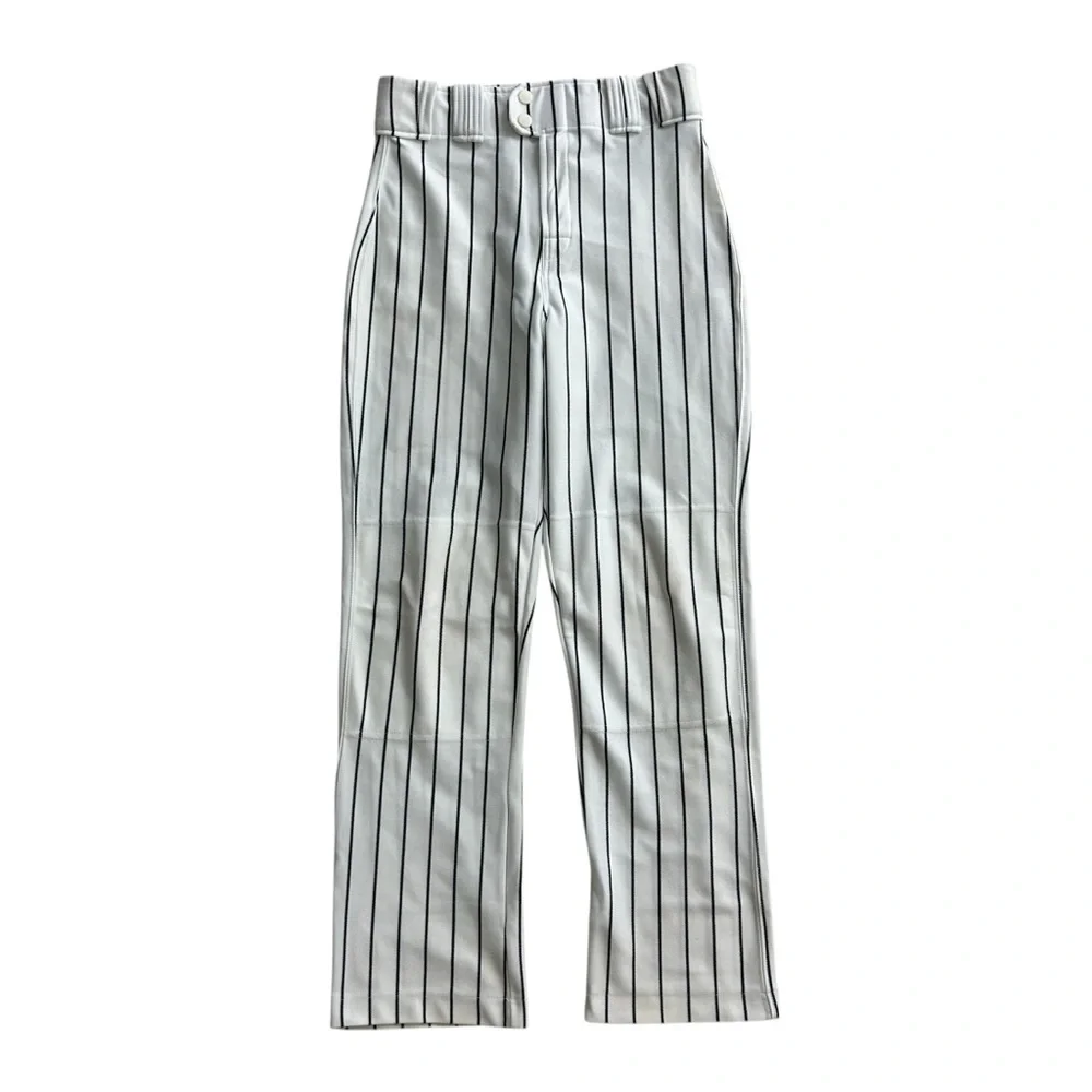 Rawlings Youth White Black Relaxed Baseball Pinstripe Pants Size Youth XL - Picture 1 of 7